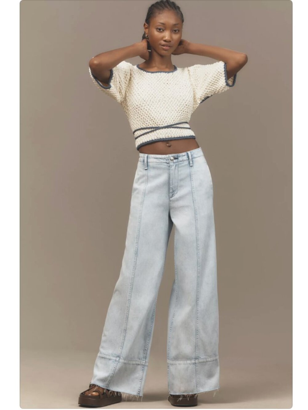 Rag & Bone Featherweight Arianna Ankle Palazzo Aliah Cotton Terry Womens 27